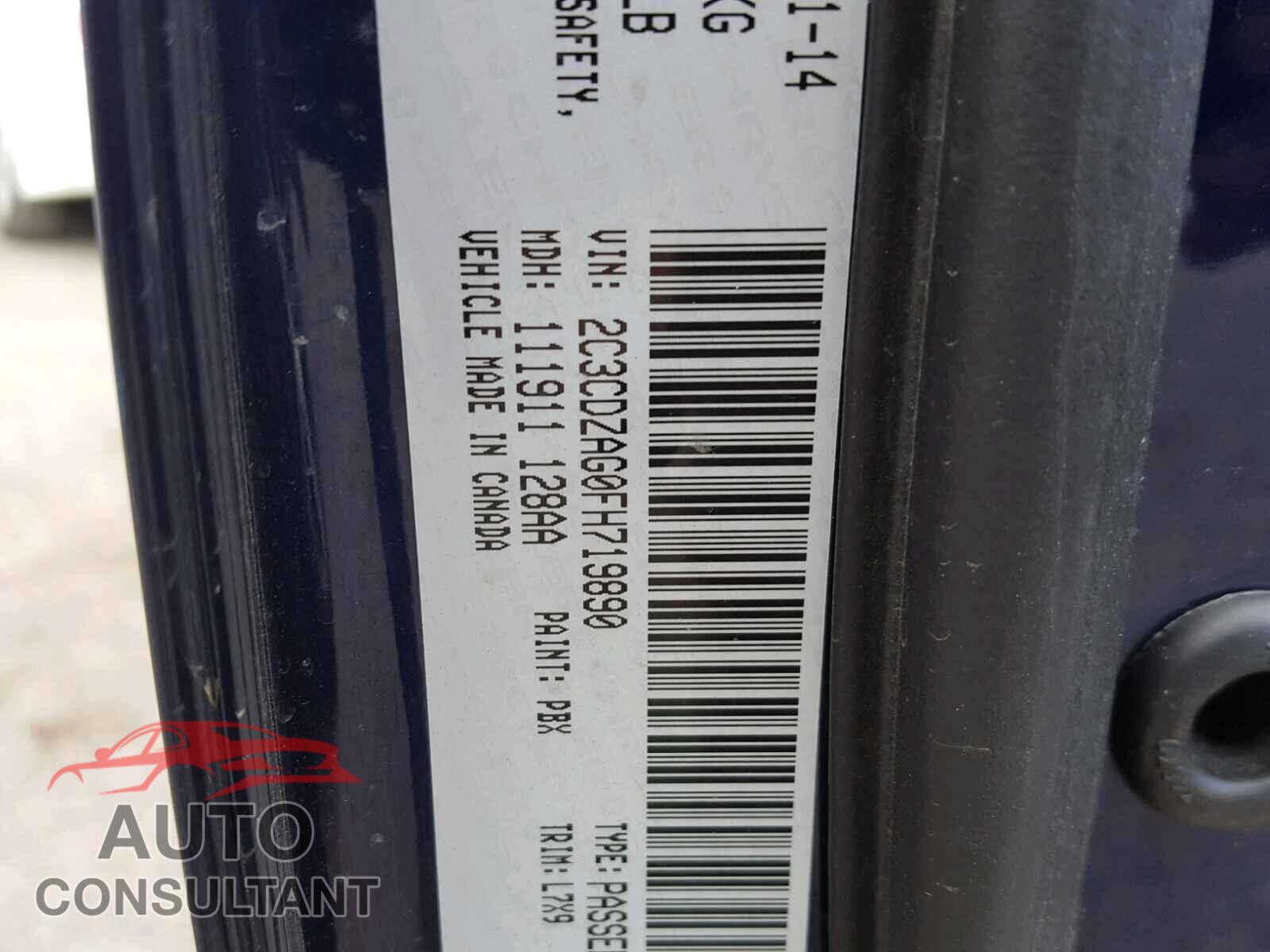 DODGE CHALLENGER 2015 - 2C3CDZAG0FH719890