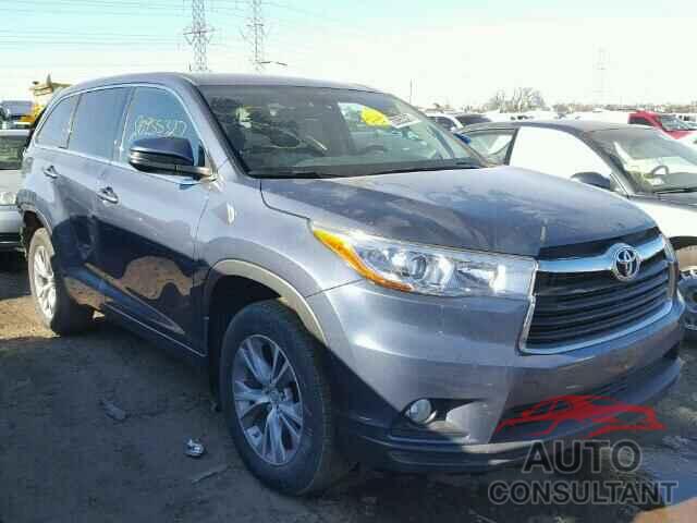 TOYOTA HIGHLANDER 2015 - 5TDBKRFH9FS150165
