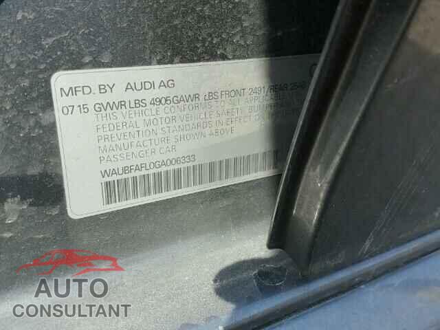 AUDI A4 2016 - WAUBFAFL0GA006333