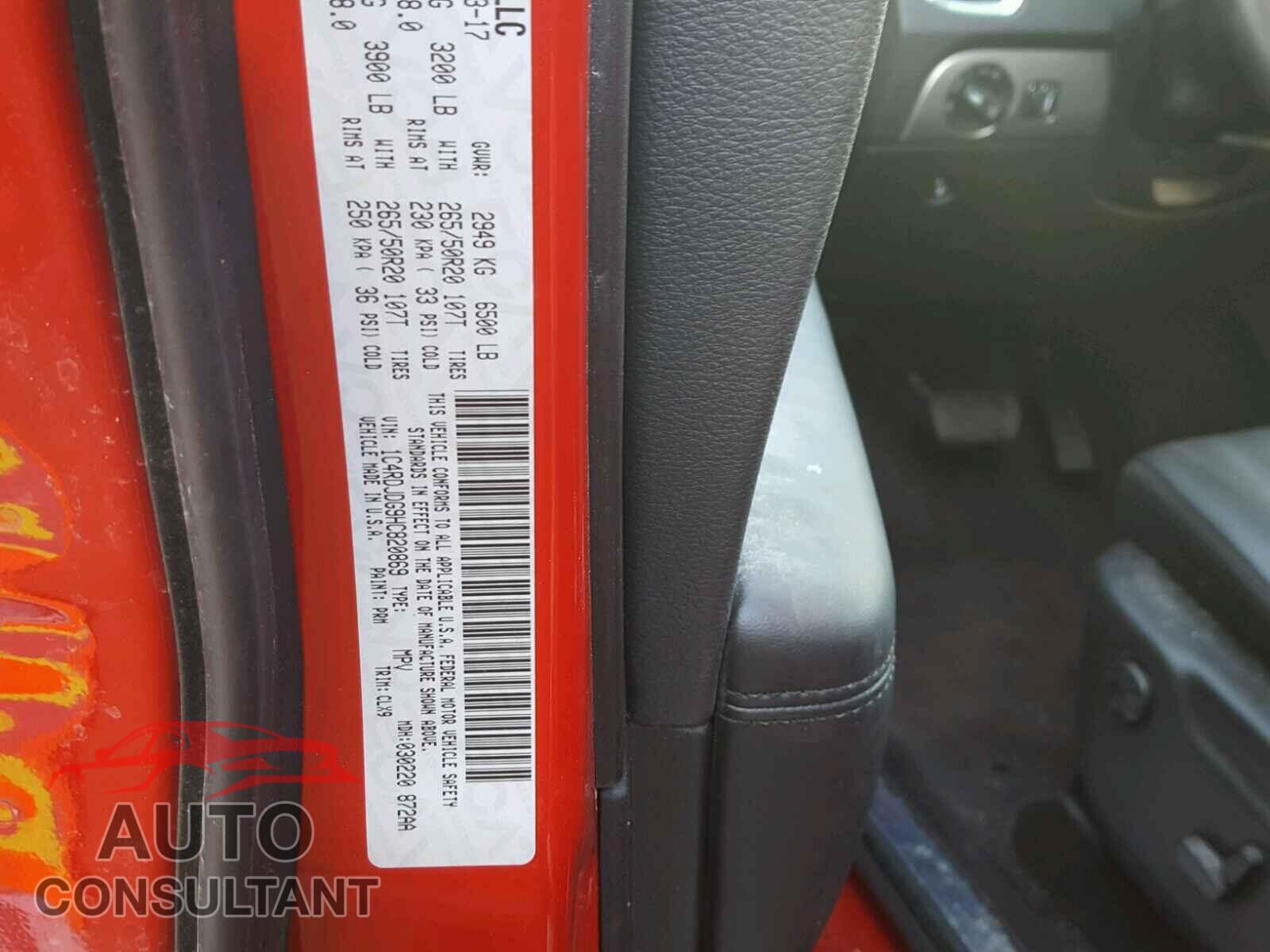 DODGE DURANGO 2017 - 1C4RDJDG9HC820869
