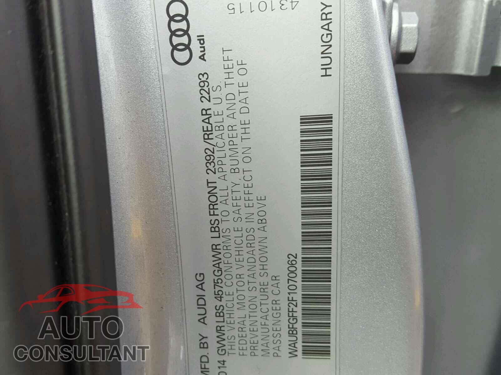 AUDI S3 2015 - WAUBFGFF2F1070062