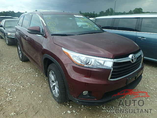 TOYOTA HIGHLANDER 2015 - 5TDZKRFH9FS055538