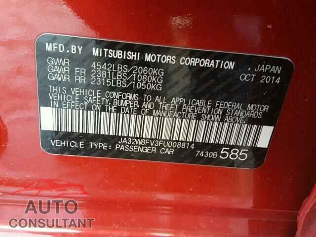 MITSUBISHI EVO 2015 - JA32W8FV3FU008814