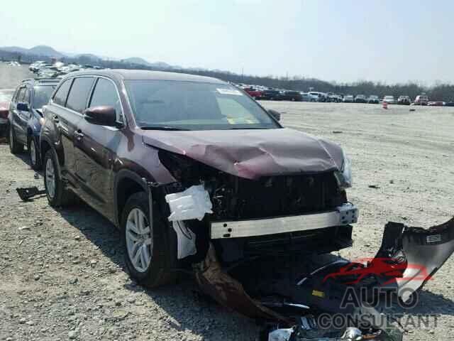 TOYOTA HIGHLANDER 2016 - 5TDZKRFH4GS129997