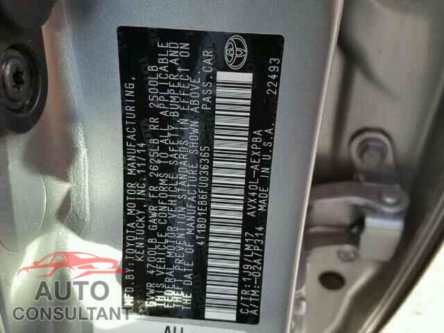 TOYOTA AVALON 2015 - 4T1BD1EB6FU036365