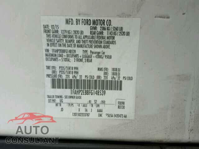 FORD TAURUS 2015 - 1HGCR2F3XGA133953