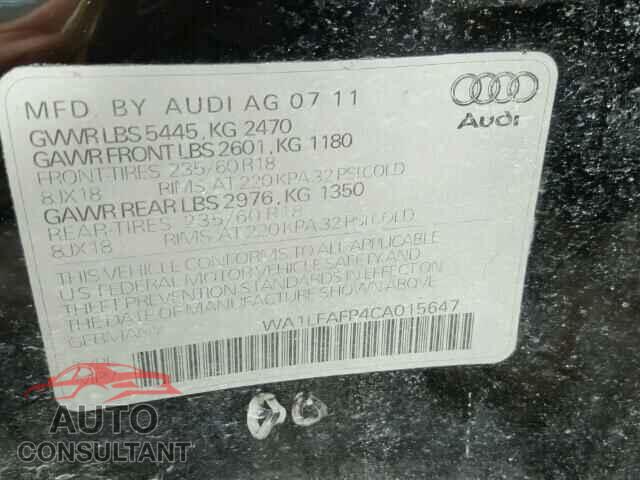 AUDI Q5 2012 - WA1LFAFP4CA015647