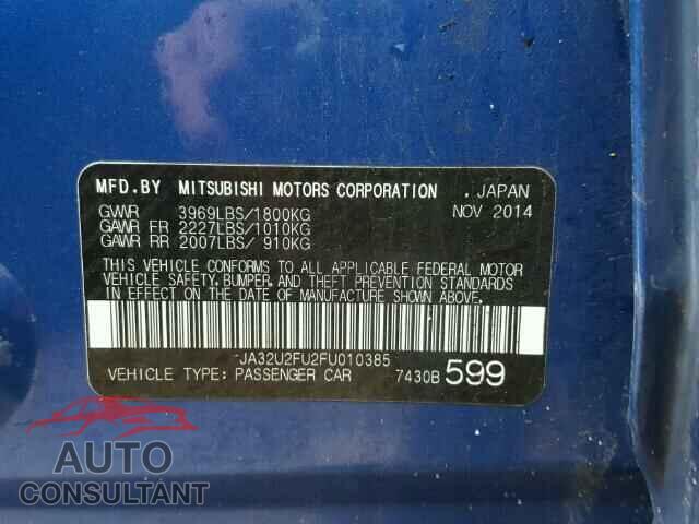 MITSUBISHI LANCER 2015 - JA32U2FU2FU010385