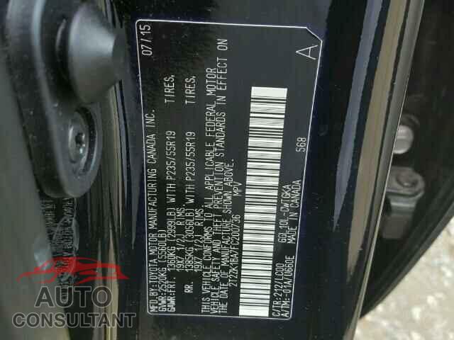 LEXUS RX350 2015 - 2T2ZK1BA7FC200736