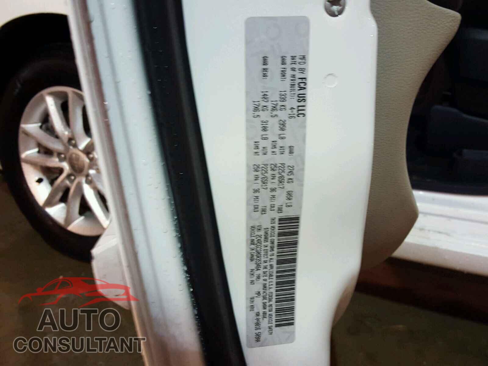 DODGE CARAVAN 2016 - 2C4RDGCG0GR353464