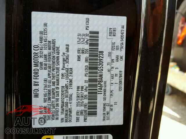 FORD MUSTANG 2016 - 1FA6P8AM1G5209238