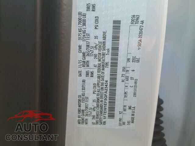 FORD F150 2016 - 1FTEW1EF5GFA23434