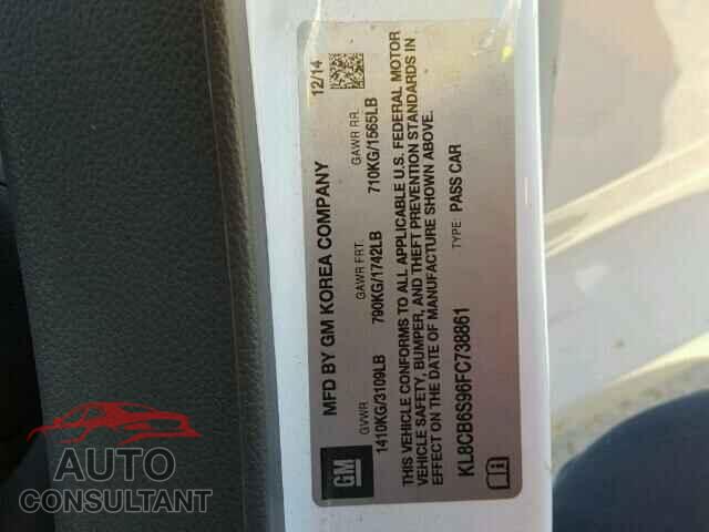 CHEVROLET SPARK 2015 - KL8CB6S96FC738861