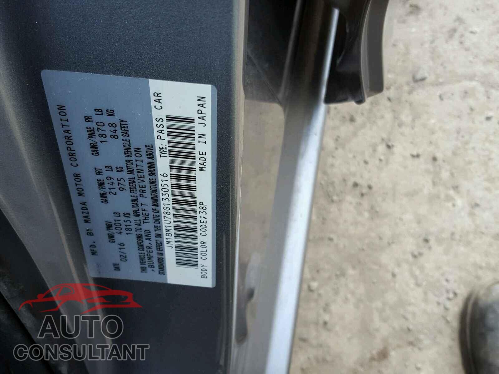 MAZDA 3 2016 - JM1BM1U78G1330516
