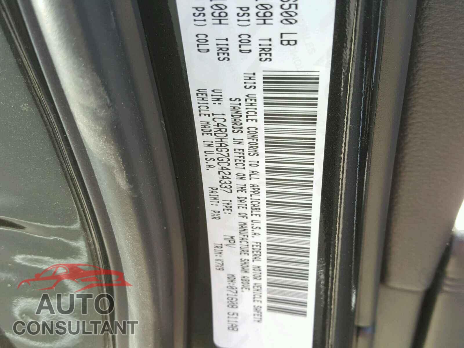 DODGE DURANGO 2016 - 1C4RDHAG7GC424337