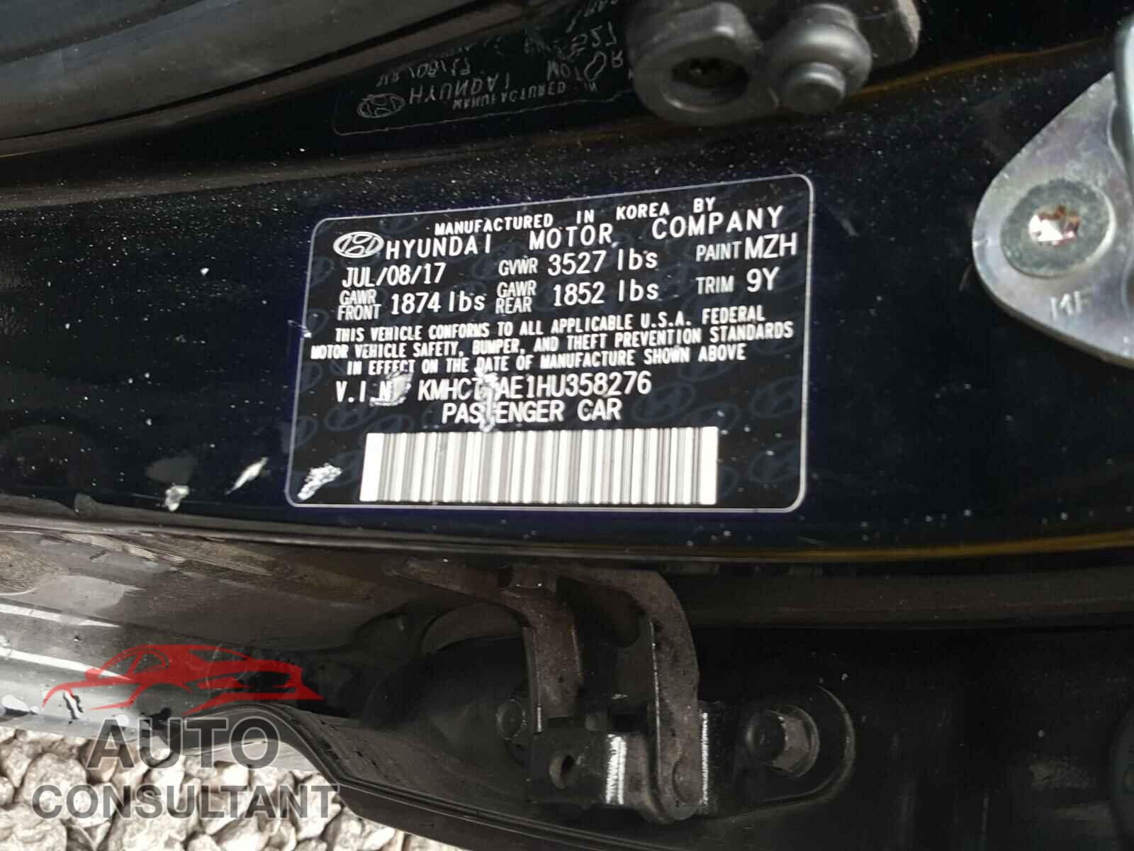 HYUNDAI ACCENT 2017 - KMHCT4AE1HU358276