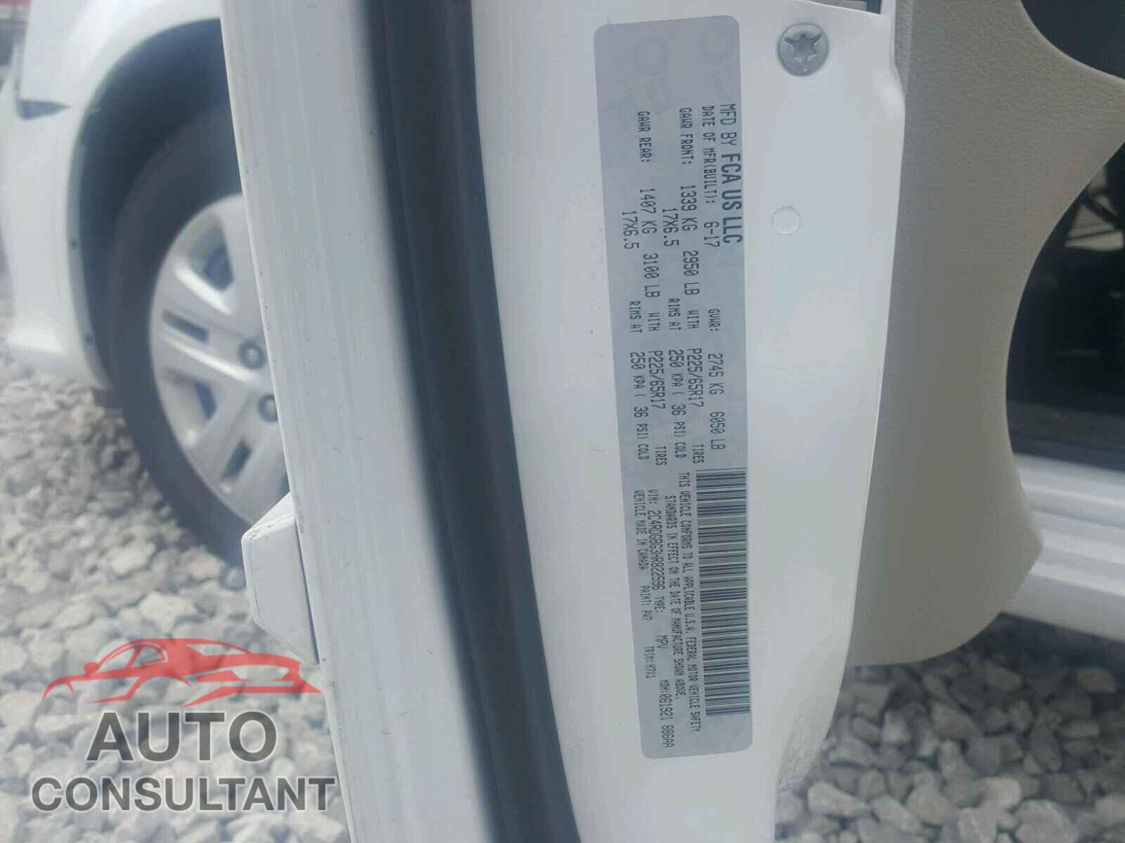 DODGE CARAVAN 2017 - 2C4RDGBG3HR822596