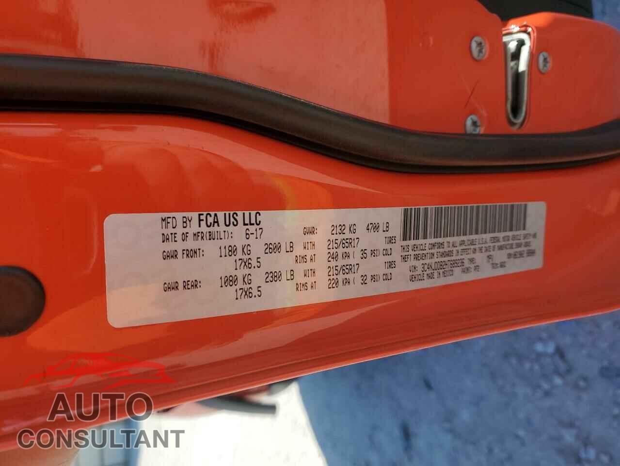 JEEP COMPASS 2017 - 3C4NJDDB2HT689236