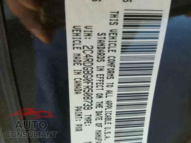 DODGE CARAVAN 2015 - 2C4RDGBG0FR508739