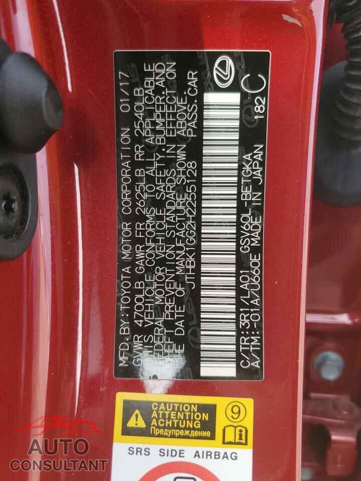 LEXUS ES350 2017 - JTHBK1GG2H2255128