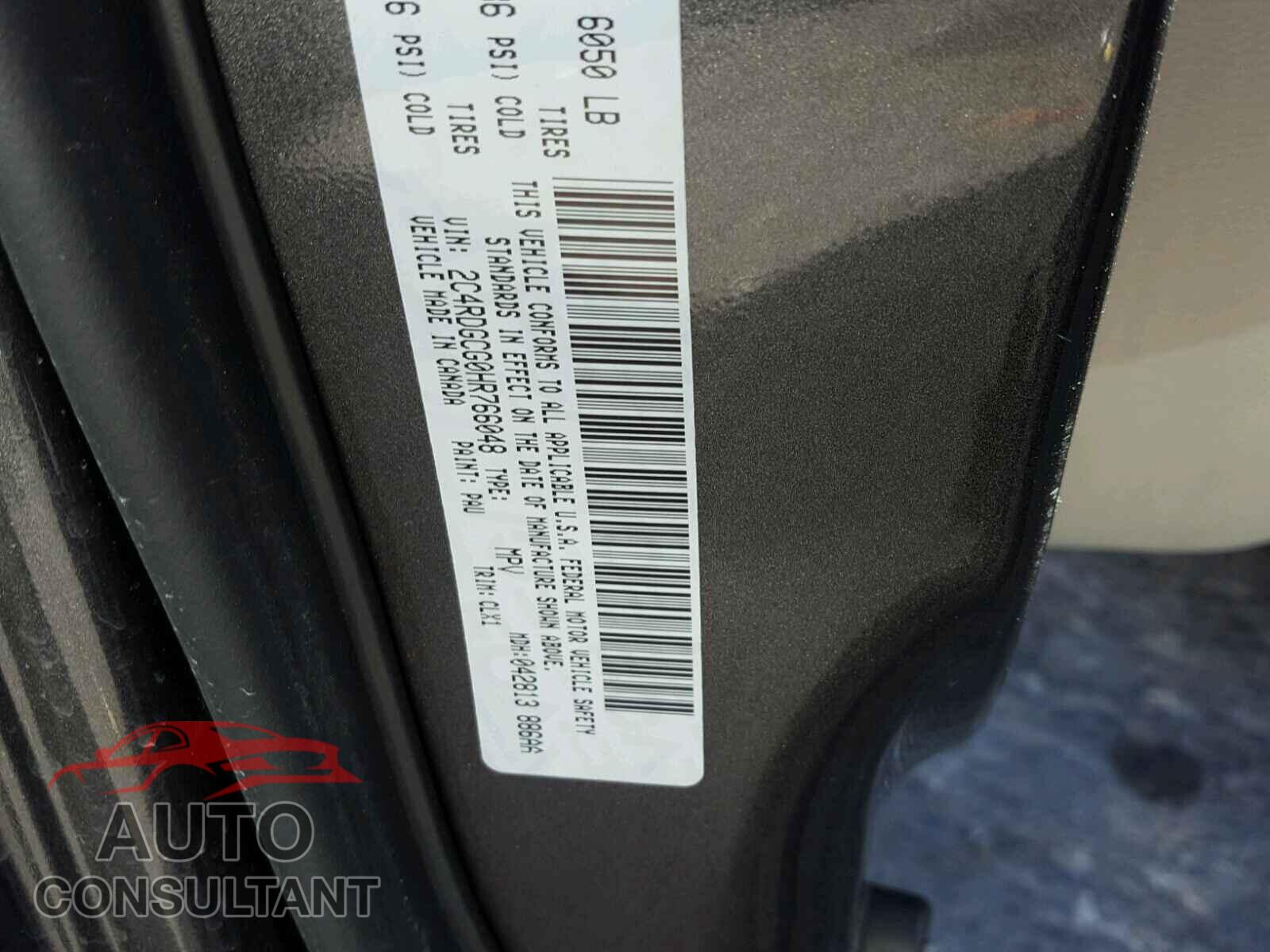 DODGE CARAVAN 2017 - 2C4RDGCG0HR766048