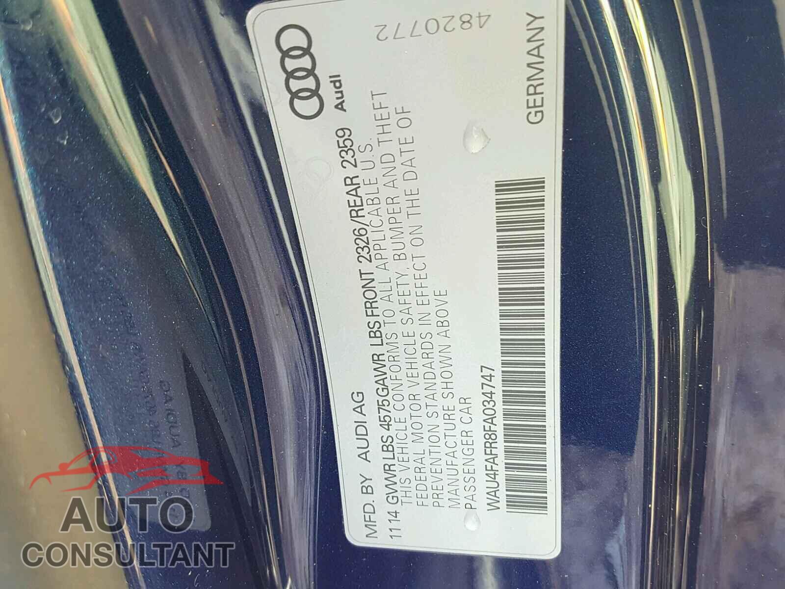 AUDI A5 2015 - WAU4FAFR8FA034747