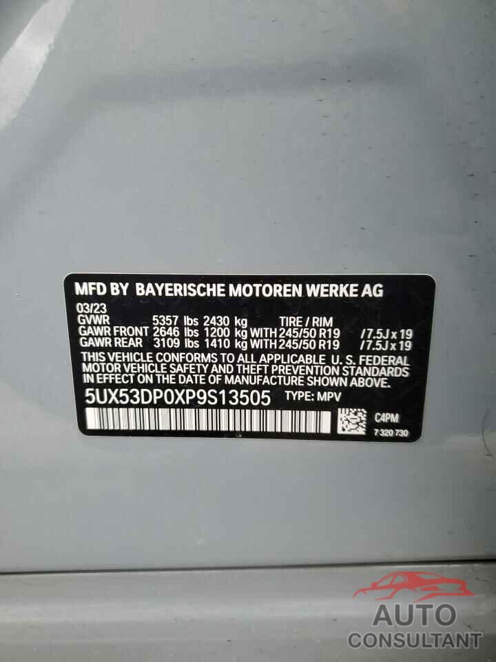 BMW X3 2023 - 5UX53DP0XP9S13505