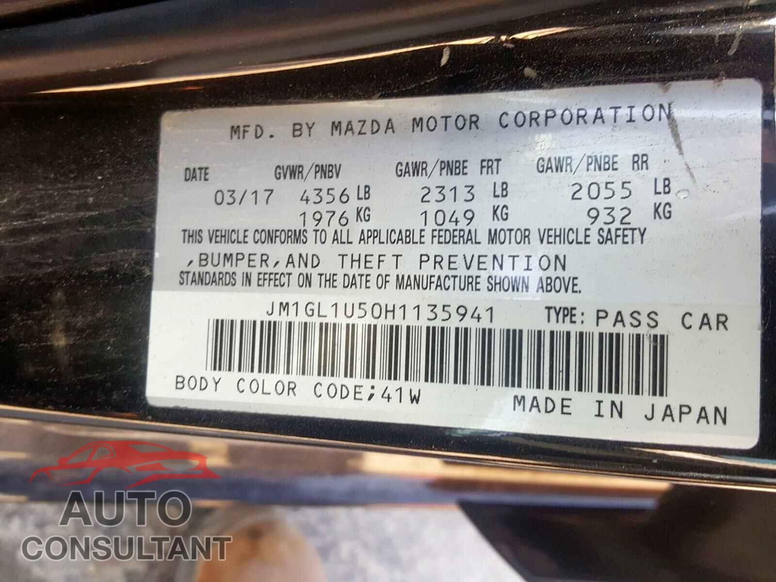 MAZDA 6 2017 - 5YJSA1E21LF366030