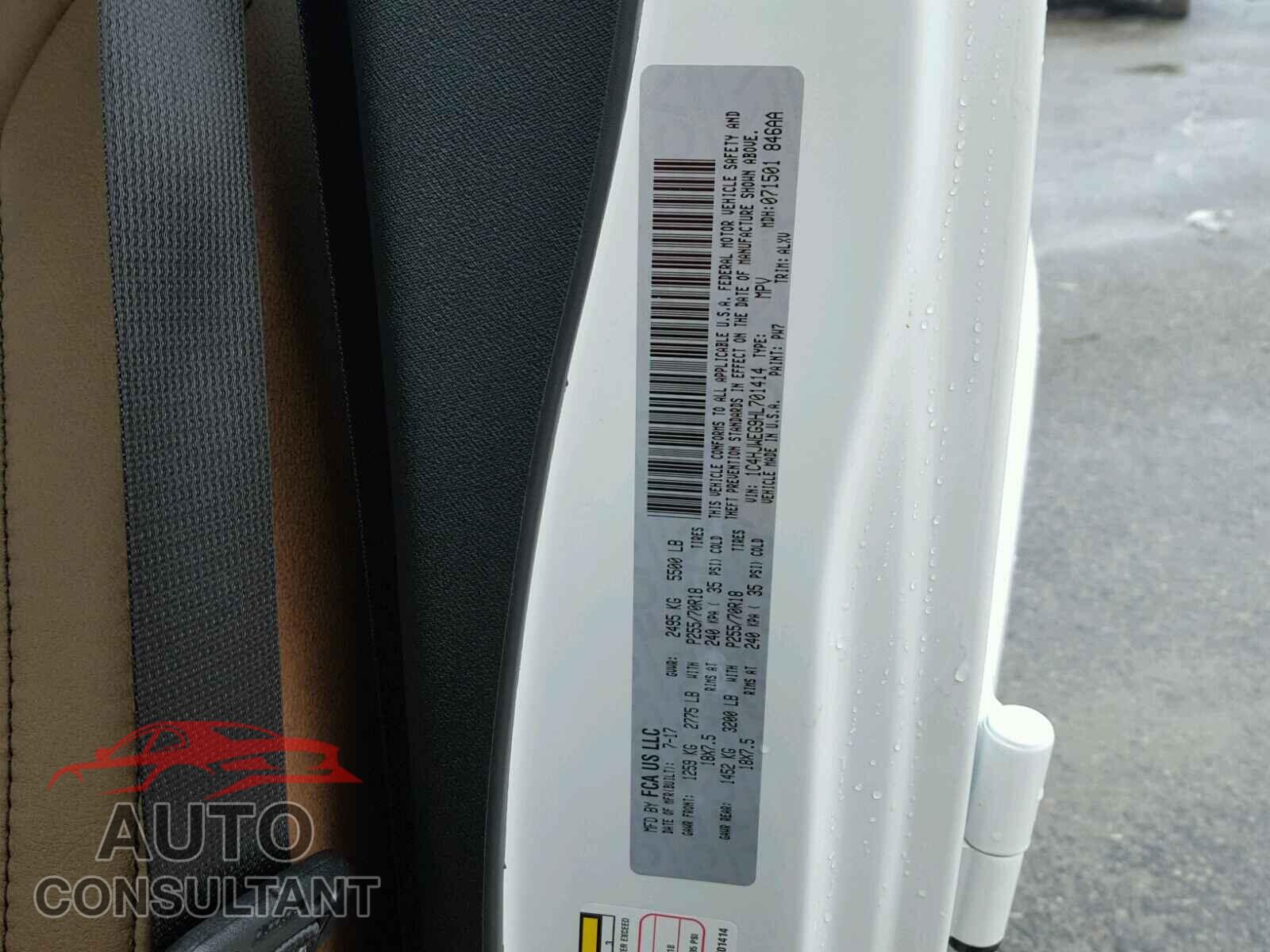 JEEP WRANGLER 2017 - 1C4HJWEG9HL701414