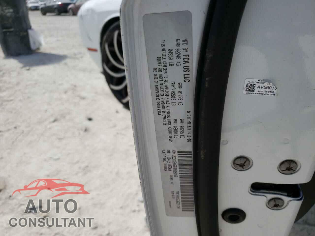 DODGE CHALLENGER 2017 - 2C3CDZAG0HH519269