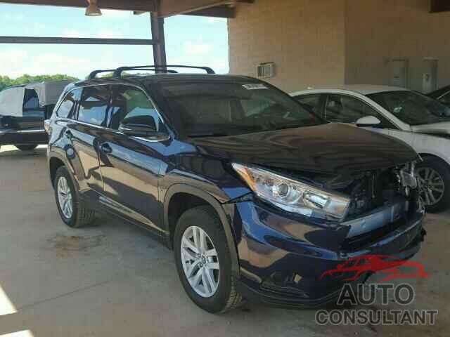 TOYOTA HIGHLANDER 2016 - 5TDZKRFH4GS183154