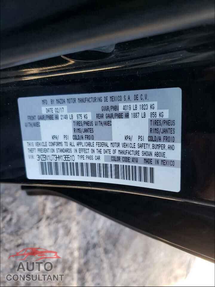 MAZDA 3 2017 - 3MZBN1U73HM136510