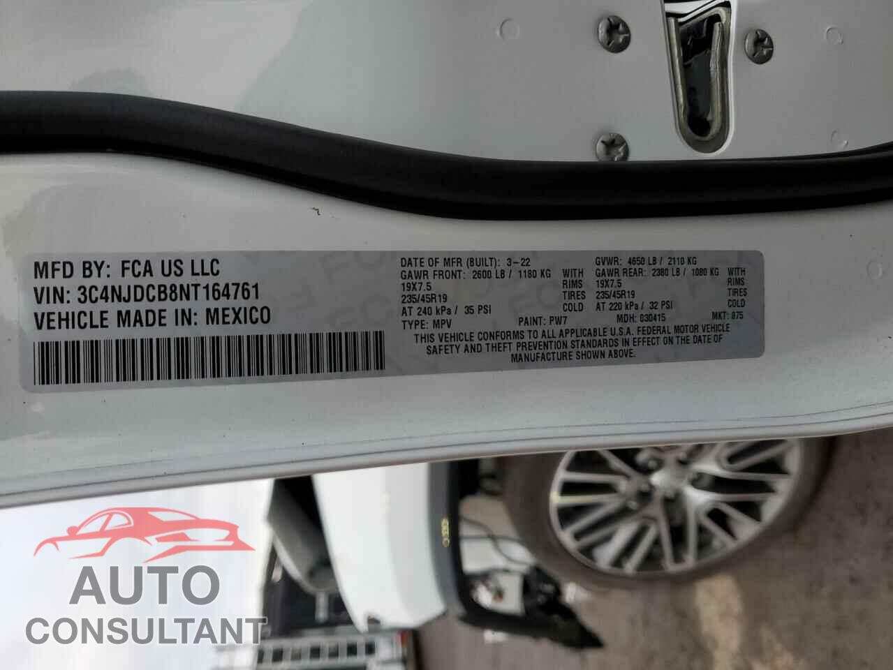 JEEP COMPASS 2022 - 3C4NJDCB8NT164761