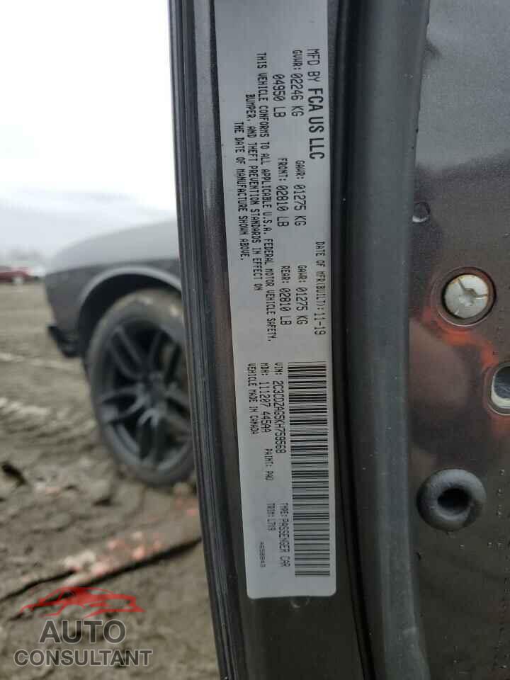 DODGE CHALLENGER 2019 - 2C3CDZAG5KH759568