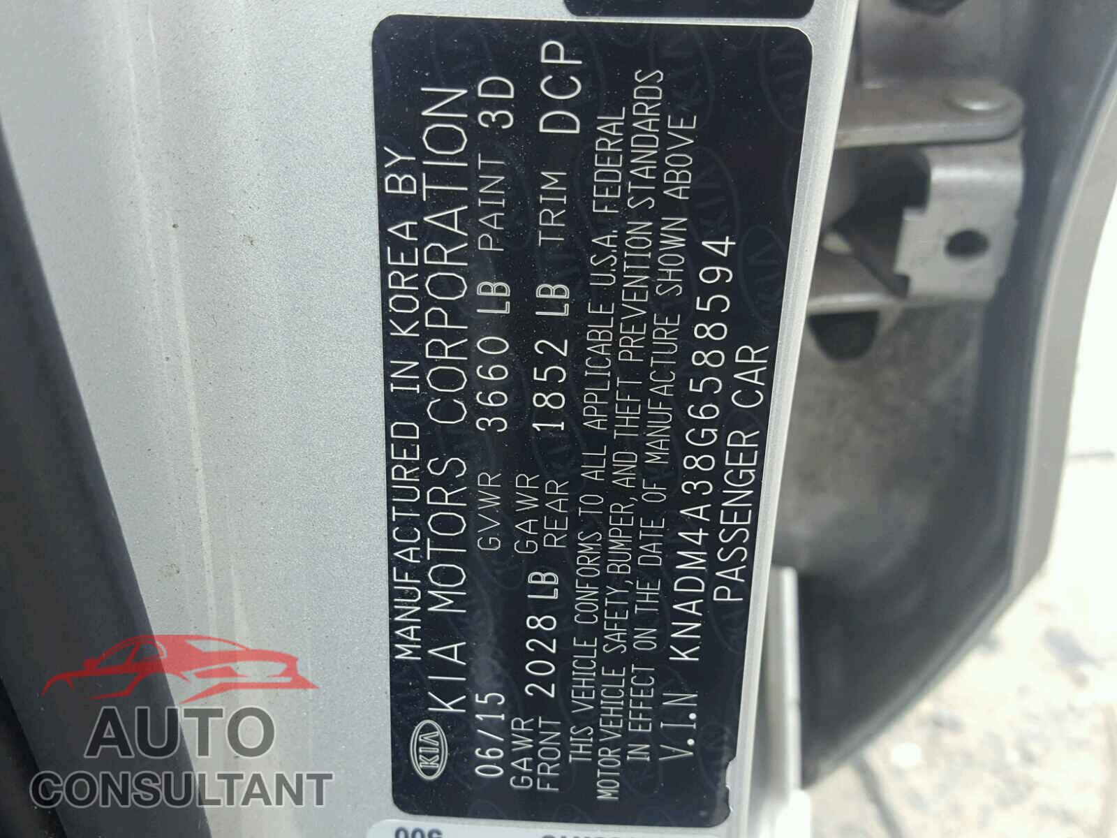 KIA RIO 2016 - 3N1CN8EVXML837836