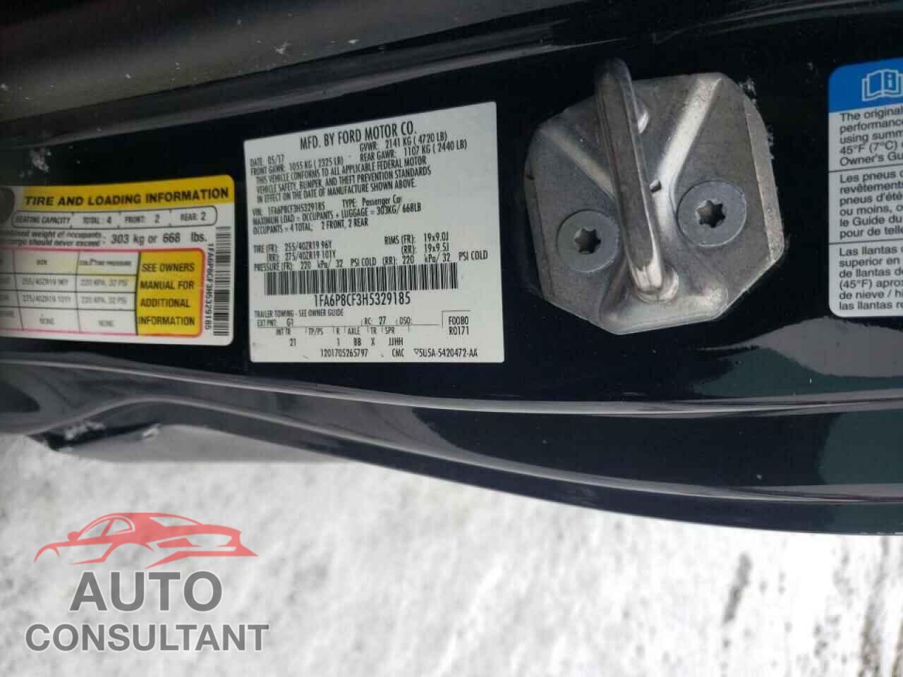FORD MUSTANG 2017 - 1FA6P8CF3H5329185