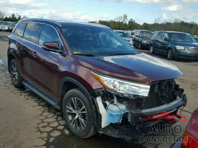 TOYOTA HIGHLANDER 2016 - 5TDJKRFH5GS263186