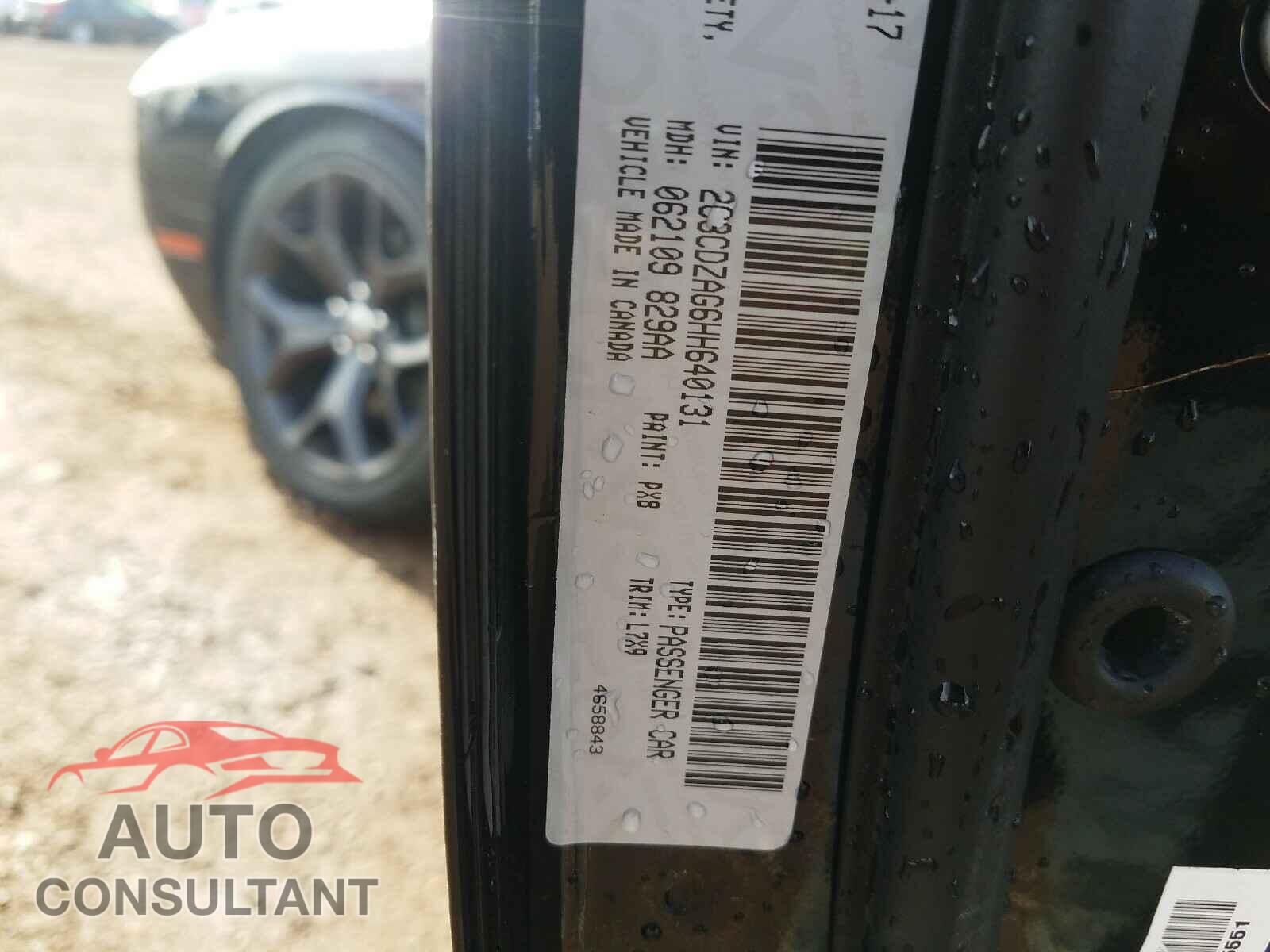 DODGE CHALLENGER 2017 - 2C3CDZAG6HH640131