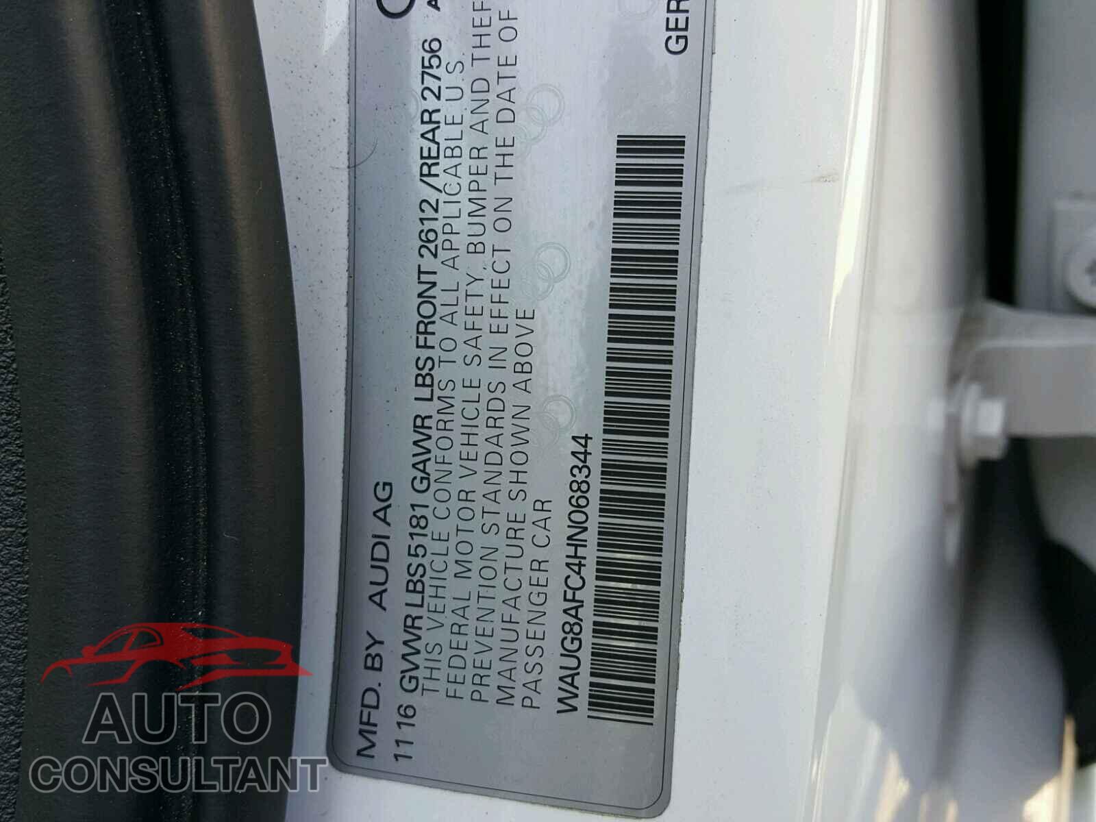 AUDI A6 2017 - 1G1ZE5ST0HF236002