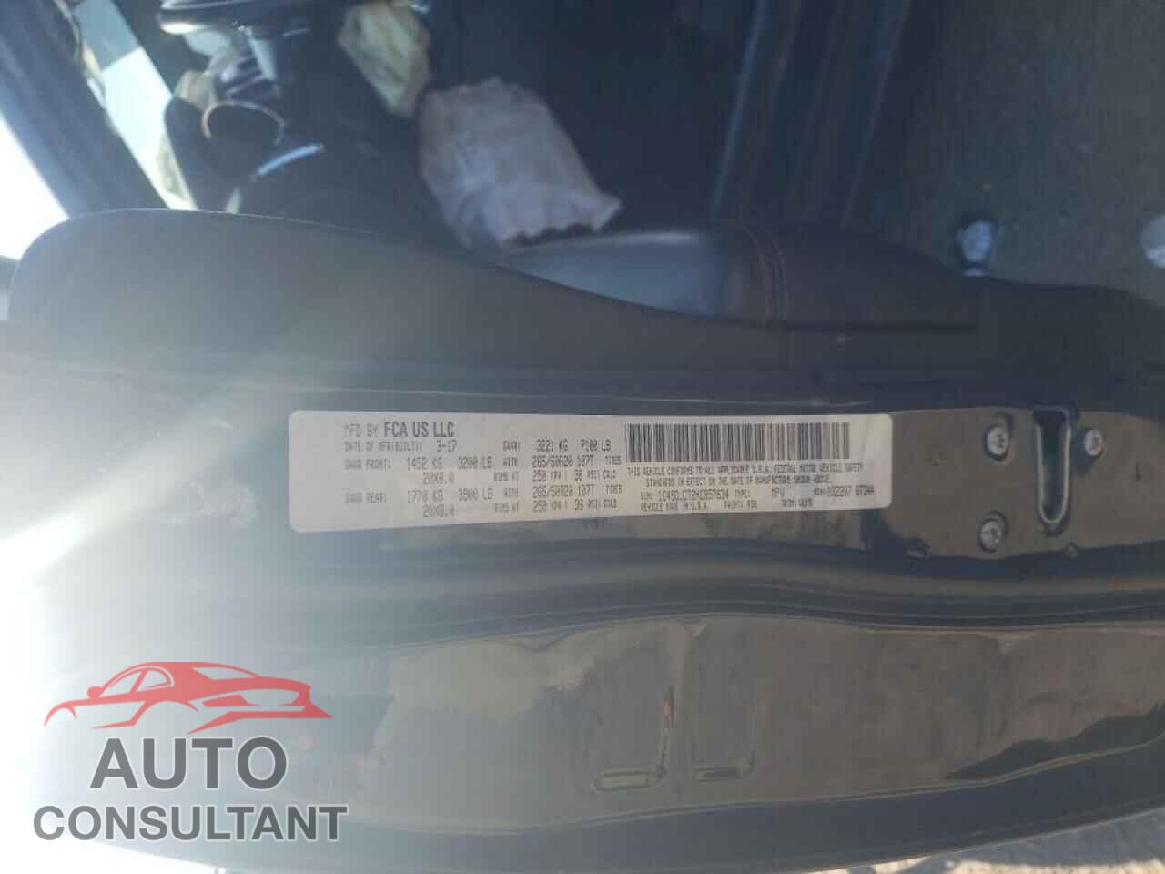 DODGE DURANGO 2017 - 1C4SDJCT2HC857634
