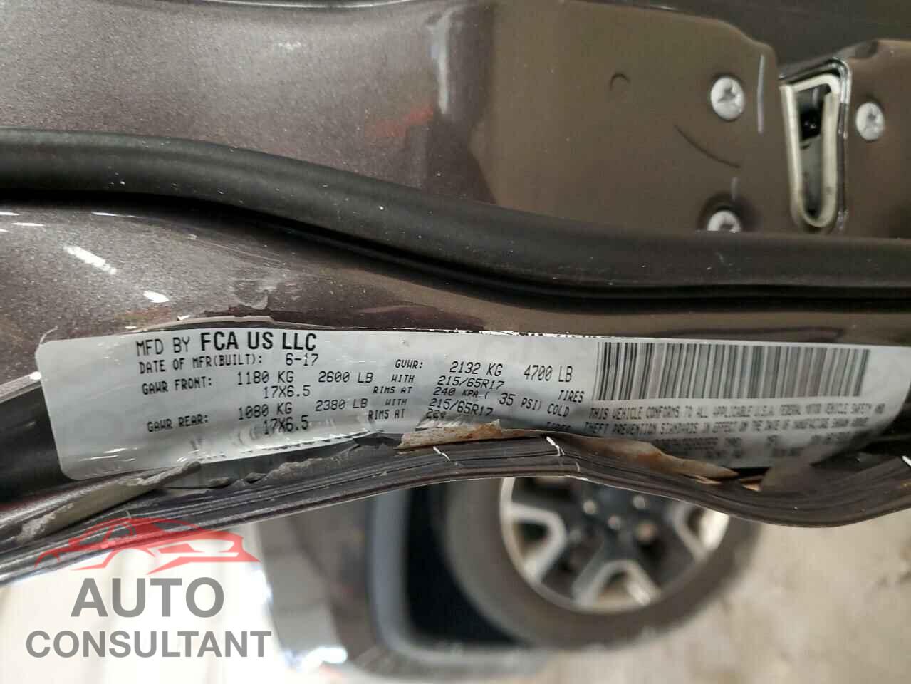 JEEP COMPASS 2017 - 3C4NJDDB7HT689359