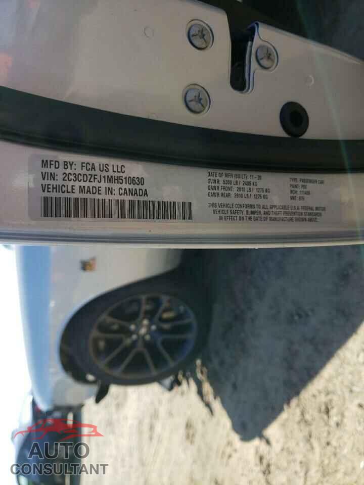 DODGE CHALLENGER 2021 - 2C3CDZFJ1MH510630