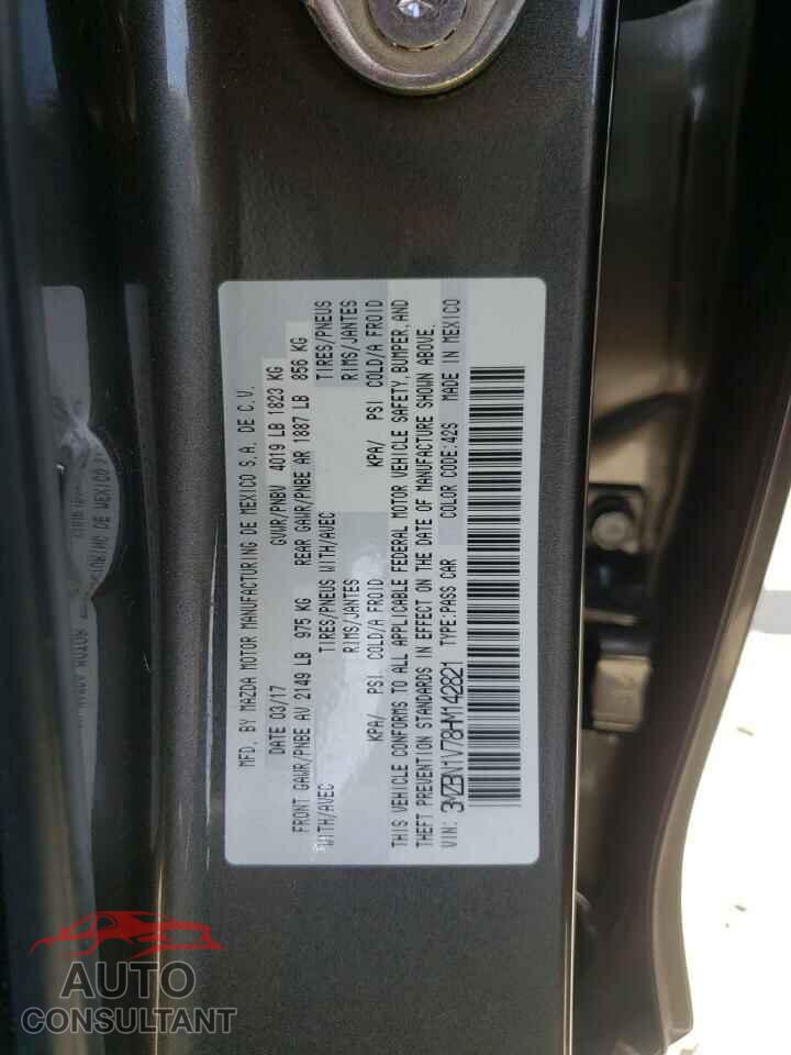 MAZDA 3 2017 - 3MZBN1V78HM142821