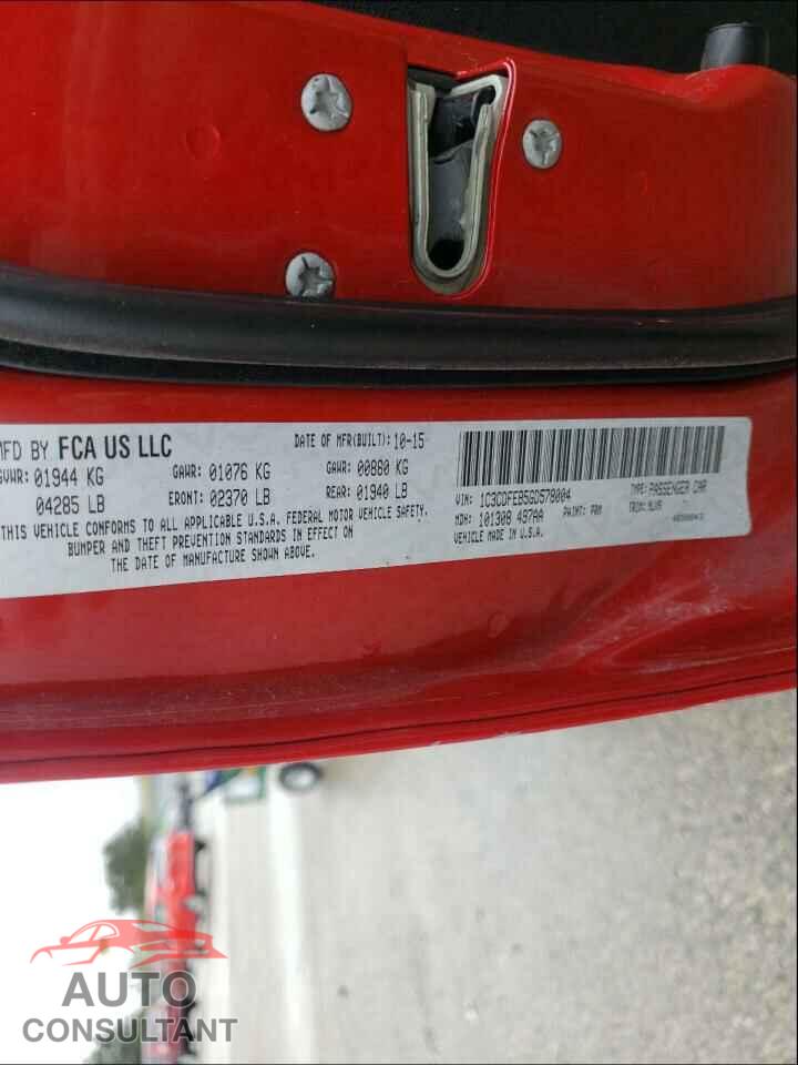 DODGE DART 2016 - 1C3CDFEB5GD578004