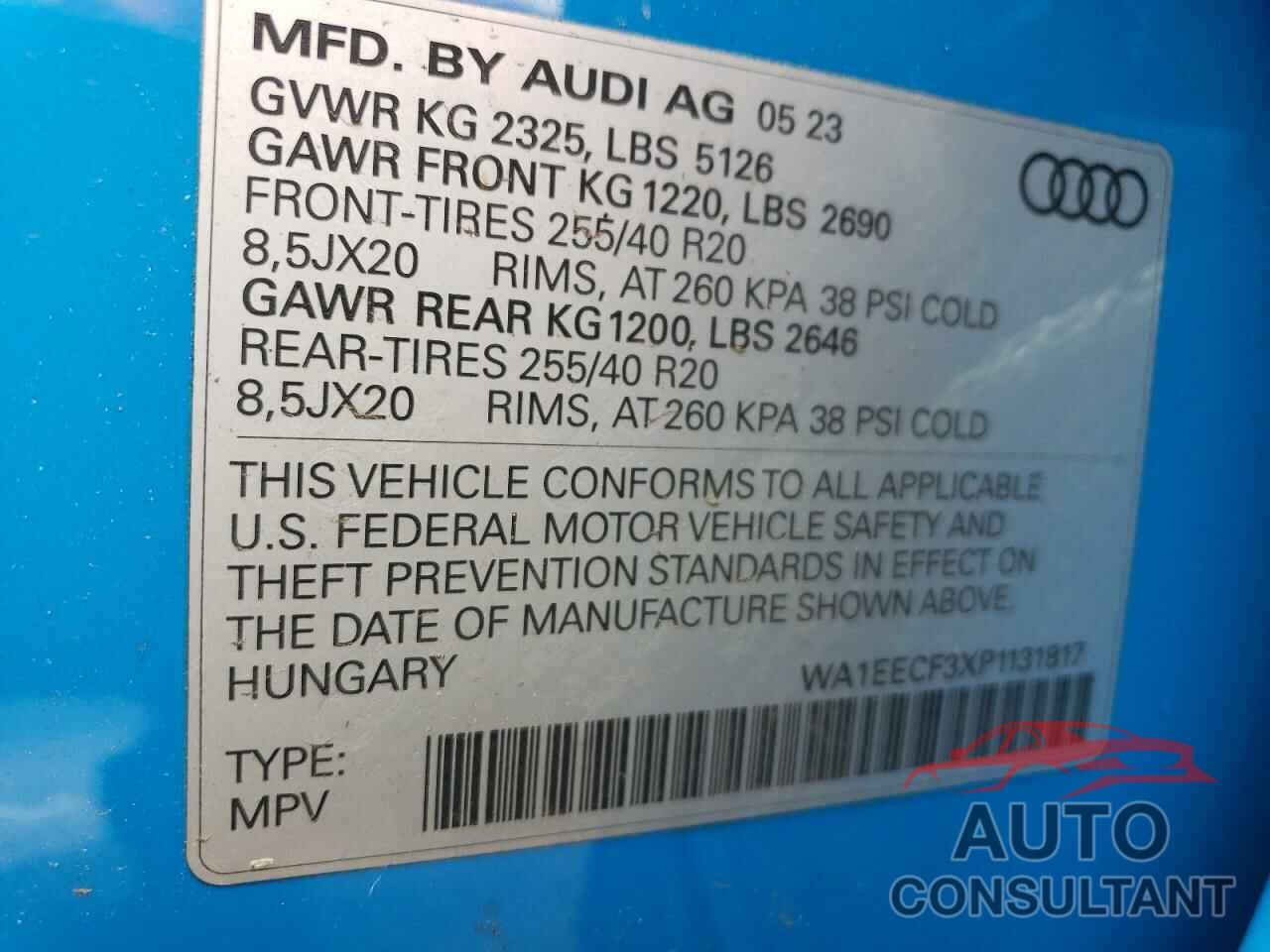 AUDI Q3 2023 - WA1EECF3XP1131817