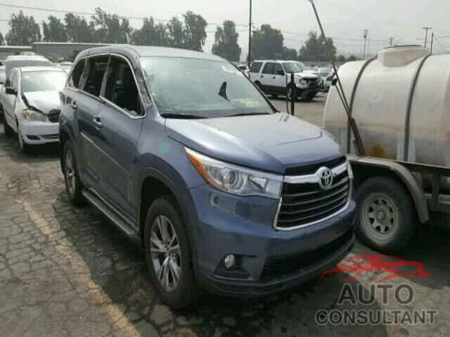 TOYOTA HIGHLANDER 2016 - 5TDZKRFH0GS140642