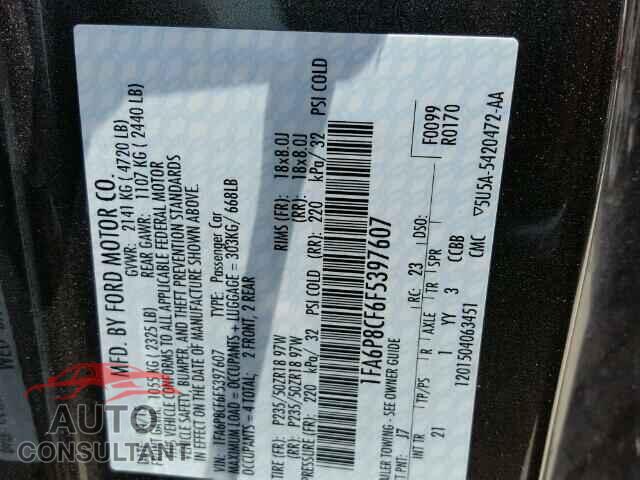 FORD MUSTANG 2015 - 1FA6P8CF6F5397607