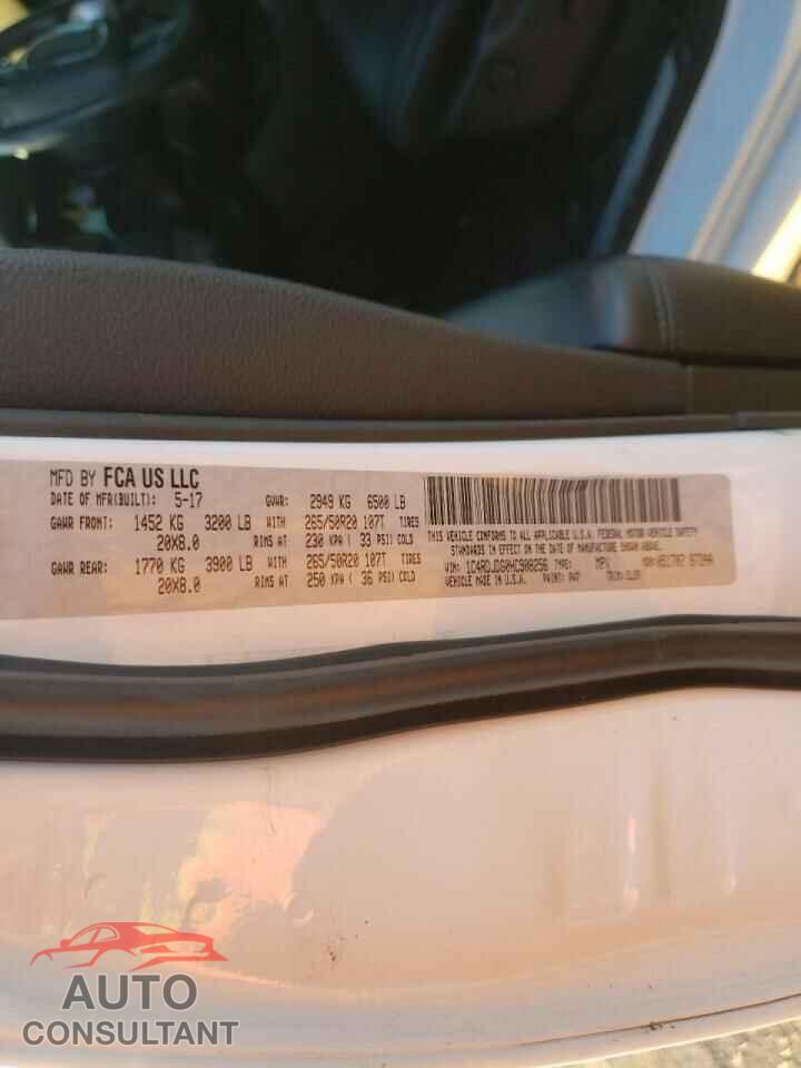 DODGE DURANGO 2017 - 1C4RDJDG0HC908256