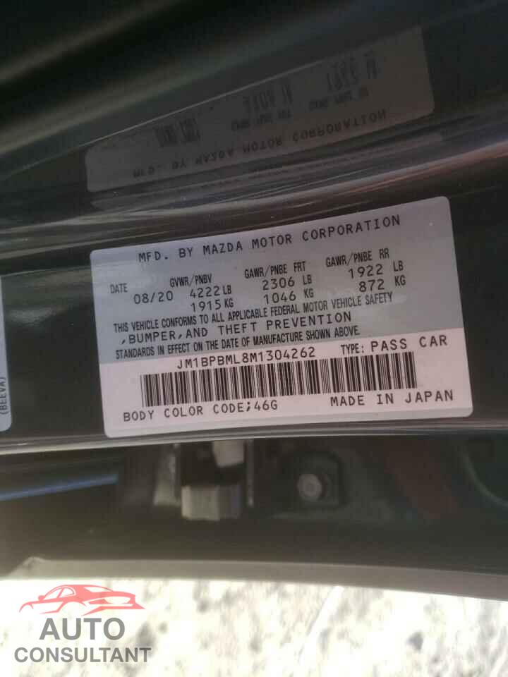 MAZDA 3 2021 - JM1BPBML8M1304262