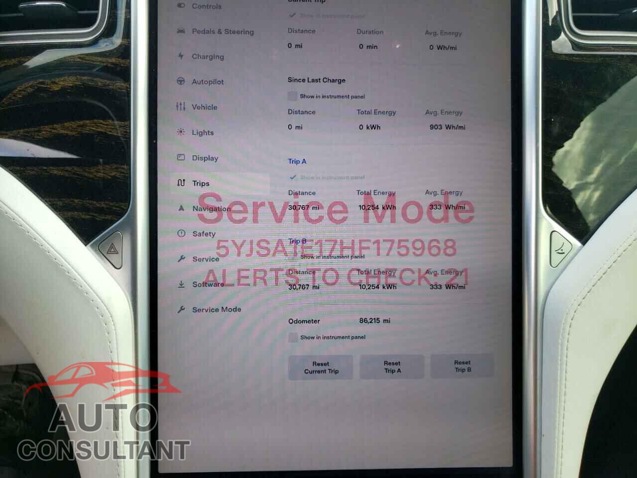 TESLA MODEL S 2017 - 5YJSA1E17HF175968